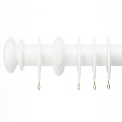 Woodies 35mm Wood Pole White 300cm