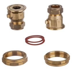 Plumbing Valves - Pair  3/4" Pump Valves (Screwdriver Operated)