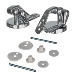 Toilet Seat Hinges - Pair of Universal Chrome Plated Hinges