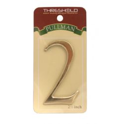 Gold Effect Pullman House Number - 2
