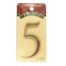 Gold Effect Pullman House Number - 5