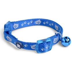 REFLECTIVE FACE CAT COLLAR BLU