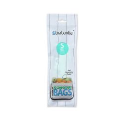 Brabantia PerfectFit Bin liners compostable, (S) 6 Litre - 10 bags