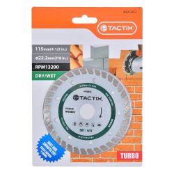 Tactix Universal Diamond Blade 115Mm(4-1/2") Turbo
