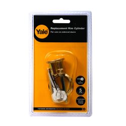 Yale Replacement Brass Rim Cylinder