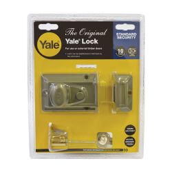 Yale Traditional Nightlatch with Brass Cylinder