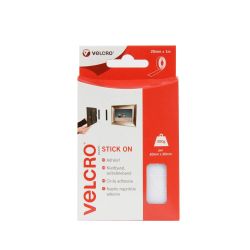 VELCROBrand Stick On Tape - 20Mm X 1M, White