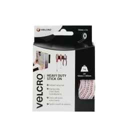 VELCROBrand Heavy Duty Stick On Tape - 50mm x 1m, White