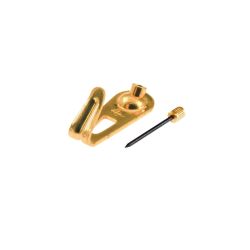 Picture Hook Brass Plated 2/1 Hole (Floreat)