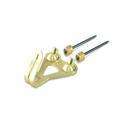 Picture Hook Brass Plated 3/2 Holes (Floreat)