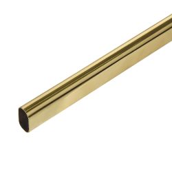 Wardrobe Rail 30X15X1200 Mm Brass Plated Oval