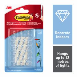 Command Clear Decorating Clips With Clear Strips