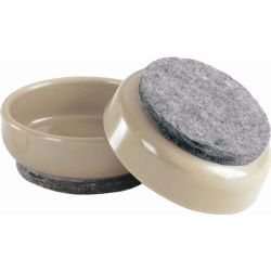 Felt Gard 60mm Felt Castor Cups - Beige 4 pack