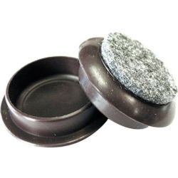 Felt Gard 60mm Felt Castor Cups - Brown 4 pack