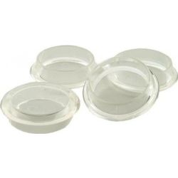 Select 60mm Plastic Castor Cup Sliders - Clear