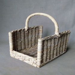 Kubu Rattan Log Basket Antique Grey