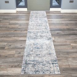 Hatton Tweed Blue Runner Rug - 60cm x 240cm
