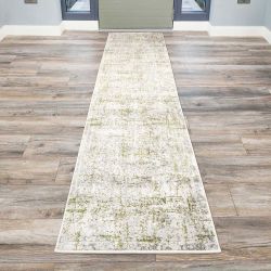 Hatton Tweed Olive Green Runner Rug - 60cm x 240cm