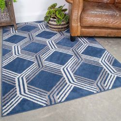 Oscar Lexis Navy Rug - 80cm x 150cm