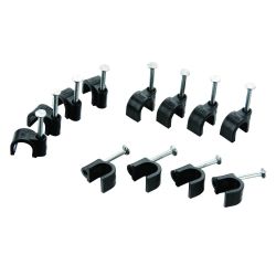 Round Cable Clip 7Mm Qty 50 - Black