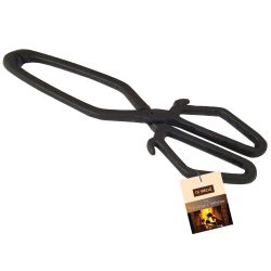 De Vielle Premium Heritage Heavy Duty Cast Iron Tongs -  Matt Black