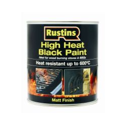 Rustins High Heat Black Paint 250ml