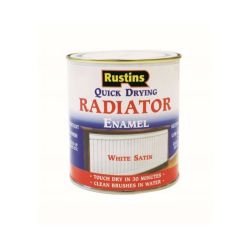 Rustins Radiator Enamel White Satin 500ml