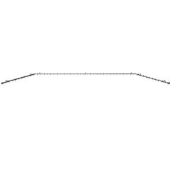 Woodies 28mm Baypole 500cm Satin Steel