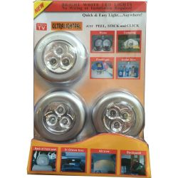 Ultralight 3 Pack Stick and Click LED Lights (TE8026)