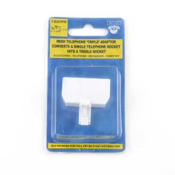Silver Irish Telephone Treble Adaptor (TR839W)