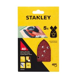 Stanley 40G Mouse Sanding Sheet - Set Of 5
