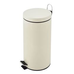 Round 30 Litre Pedal Bin - Cream