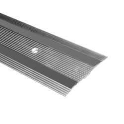 Trojan Extra Wide 60mm Carpet Coverstrip 0.9m Bright Silver