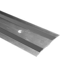 Trojan Extra Wide 60mm Carpet Coverstrip 2.7m Bright Silver