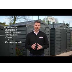 Adman Multistore Standard Colour Metal Shed (No Floor) 10ft x 17ft