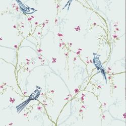 Songbird Duck Egg Wallpaper