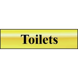 Toilet Sign - Gold