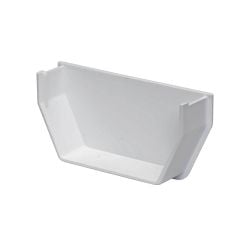 Gutter - White Square Gutter Stopend Internal