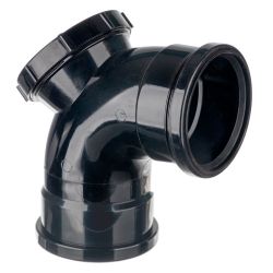 Soil Pipe & Fittings - 4" x 90 Deg. Double Socket Soil Elbow c/w Access