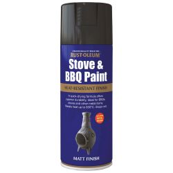 Rust-Oleum Stove and BBQ Paint Black 400ml