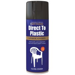 Rust-Oleum Direct to Plastic Black 400ml