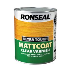Ronseal 750ml Ultra Tough Varnish Matt Coat Clear
