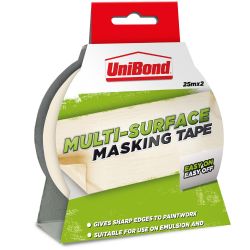 UniBond Easy On/Off Masking Tape 25mm x 25m