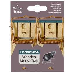 Endomice Wooden Mouse Trap 2 Pack