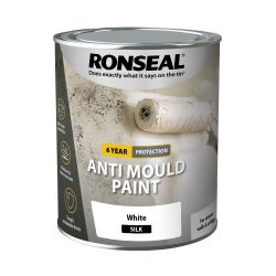 Ronseal 750ml 6 Year Anti Mould Paint White Silk