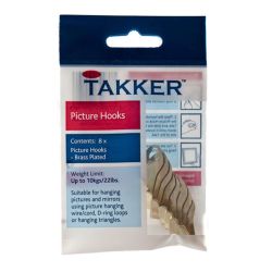 Takker Picture Hooks Brass Plated (8 Pack) PH20