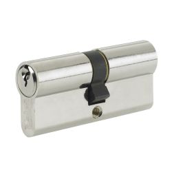 Yale 90mm Euro Double Cylinder Lock - Nickel Plated
