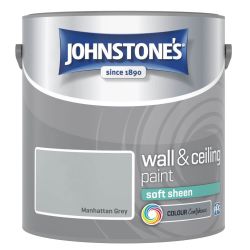 Johnstone's Vinyl Soft Sheen Manhattan Grey 2.5ltr