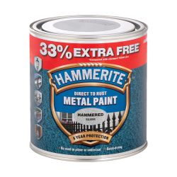 Hammerite Hammered Silver 750ml + 33% Free