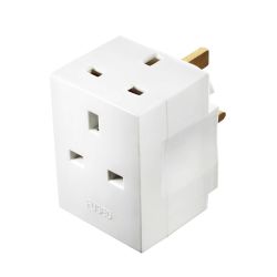 Masterplug 13A 3 Gang Fused Adaptor